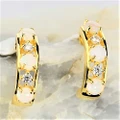  CRYSTAL CASTLE GOLD PLATED AUSTRALIAN WHITE OPAL DROP EARRINGS