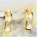  CRYSTAL CASTLE GOLD PLATED AUSTRALIAN WHITE OPAL DROP EARRINGS
