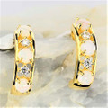 CRYSTAL CASTLE GOLD PLATED AUSTRALIAN WHITE OPAL DROP EARRINGS