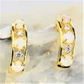 CRYSTAL CASTLE GOLD PLATED AUSTRALIAN WHITE OPAL DROP EARRINGS