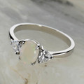 * 1 ASPEN DREAM STERLING SILVER AUSTRALIAN WHITE OPAL RING