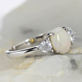 * 1 ASPEN DREAM STERLING SILVER AUSTRALIAN WHITE OPAL RING