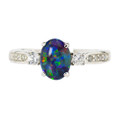 ELECTRIC SPECK STERLING SILVER AUSTRALIAN OPAL RING