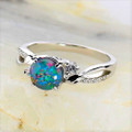 * 1 COOL GIRL STERLING SILVER AUSTRALIAN OPAL RING