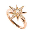 MARIELLA 14KT ROSE GOLD PLATED AUSTRALIAN WHITE OPAL RING