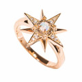 MARIGOLD 14KT ROSE GOLD PLATED AUSTRALIAN WHITE OPAL RING