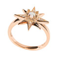 MARIGOLD 14KT ROSE GOLD PLATED AUSTRALIAN WHITE OPAL RING