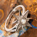 FAITH IN THE STARS STERLING SILVER AUSTRALIAN WHITE OPAL RING FAITH IN THE STARS STERLING SILVER AUSTRALIAN WHITE OPAL RING