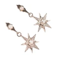 A SECRET STAR STERLING SILVER WHITE OPAL DROP EARRINGS