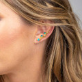 FAIRY WINGS 18KT YELLOW GOLD PLATED AUSTRALIAN OPAL EARRINGS