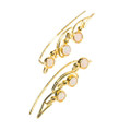 PERIWINKLE 18KT YELLOW GOLD PLATED AUSTRALIAN OPAL EARRINGS