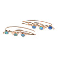 *VIDIA 18KT ROSE GOLD PLATED AUSTRALIAN OPAL EARRINGS *VIDIA 18KT ROSE GOLD PLATED AUSTRALIAN OPAL EARRINGS