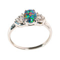 MONARCH BUTTERFLY STERLING SILVER AUSTRALIAN OPAL RING