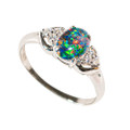 MONARCH BUTTERFLY STERLING SILVER AUSTRALIAN OPAL RING