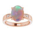 Oval Black Opal 76_Rose Gold_Oval