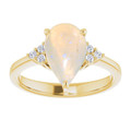 Teardrop White Opal 43_Yellow Gold_Teardrop