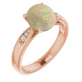 Round White Opal 118_Rose Gold_Round
