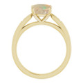 Round White Opal 119_Yellow Gold_Round