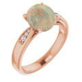 Round White Opal 119_Rose Gold_Round