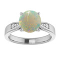 Round White Opal 120_Sterling Silver_Round