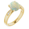 Round White Opal 120_Yellow Gold_Round