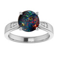 Round Boulder Opal 47_White Gold_Round