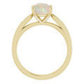 Round White Opal 57_Yellow Gold_Round