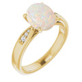 Round White Opal 57_Yellow Gold_Round