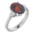 Oval Black Opal 10_Sterling Silver_Oval