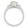 Oval White Opal 18_Sterling Silver_Oval