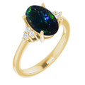 Oval Black Opal 7_Yellow Gold_Oval