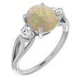Round White Opal 118_White Gold_Round