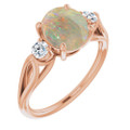 Round White Opal 119_Rose Gold_Round