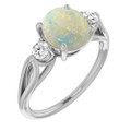 Round White Opal 120_White Gold_Round