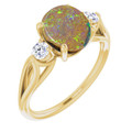 Round Boulder Opal 52_Yellow Gold_Round