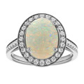 Oval White Opal 116_Sterling Silver_Oval