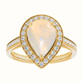 Teardrop White Opal 43_Yellow Gold_Teardrop