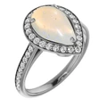 Teardrop White Opal 43_Sterling Silver_Teardrop