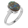 Oval Boulder Opal 97_Sterling Silver_Oval
