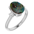 Oval Boulder Opal 111_Sterling Silver_Oval