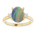 Oval Boulder Opal 112_Yellow Gold_Oval