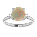 Round White Opal 119_Sterling Silver_Round