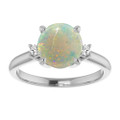 Round White Opal 120_Sterling Silver_Round