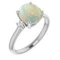 Round White Opal 120_Sterling Silver_Round