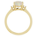 Round White Opal 57_Yellow Gold_Round