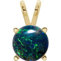 Round Black Opal 54_Yellow Gold_Round