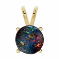 Round Boulder Opal 47_Yellow Gold_Round