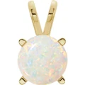 Round White Opal 57_Yellow Gold_Round