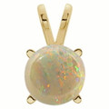 Round White Opal 118_Yellow Gold_Round