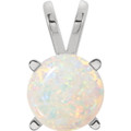 Round White Opal 57_925 Sterling Silver_Round